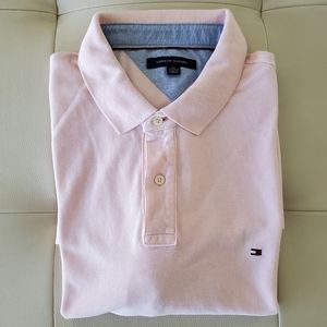Tommy Hilfiger mens peach polo shirt